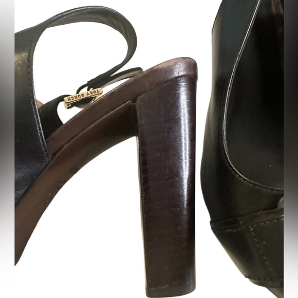 Tory Burch Black Sling Back  Heels - Picture 3 of 5